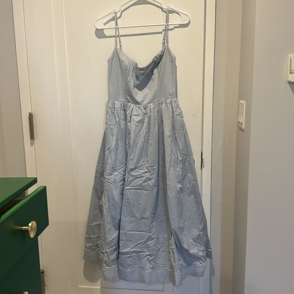 HOUSE OF CB 'Lolita' Soft Blue Corset Sundress Midi - Picture 5 of 7